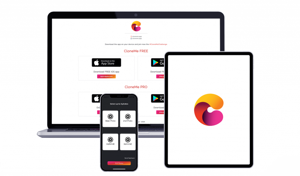 CloneMe - Dezvoltare site - Dezvoltare aplicatii mobile